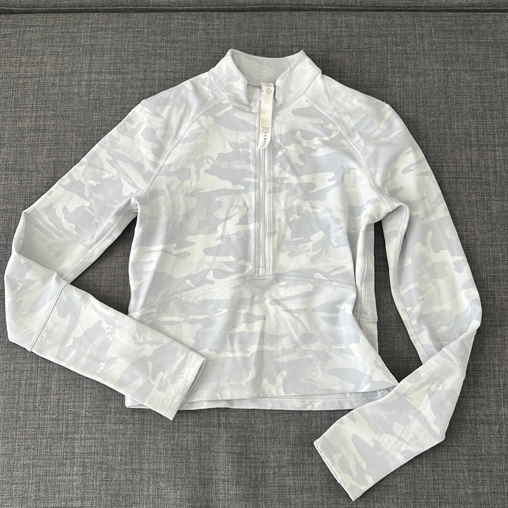 Lululemon Pace Pursuit Camo half Zip